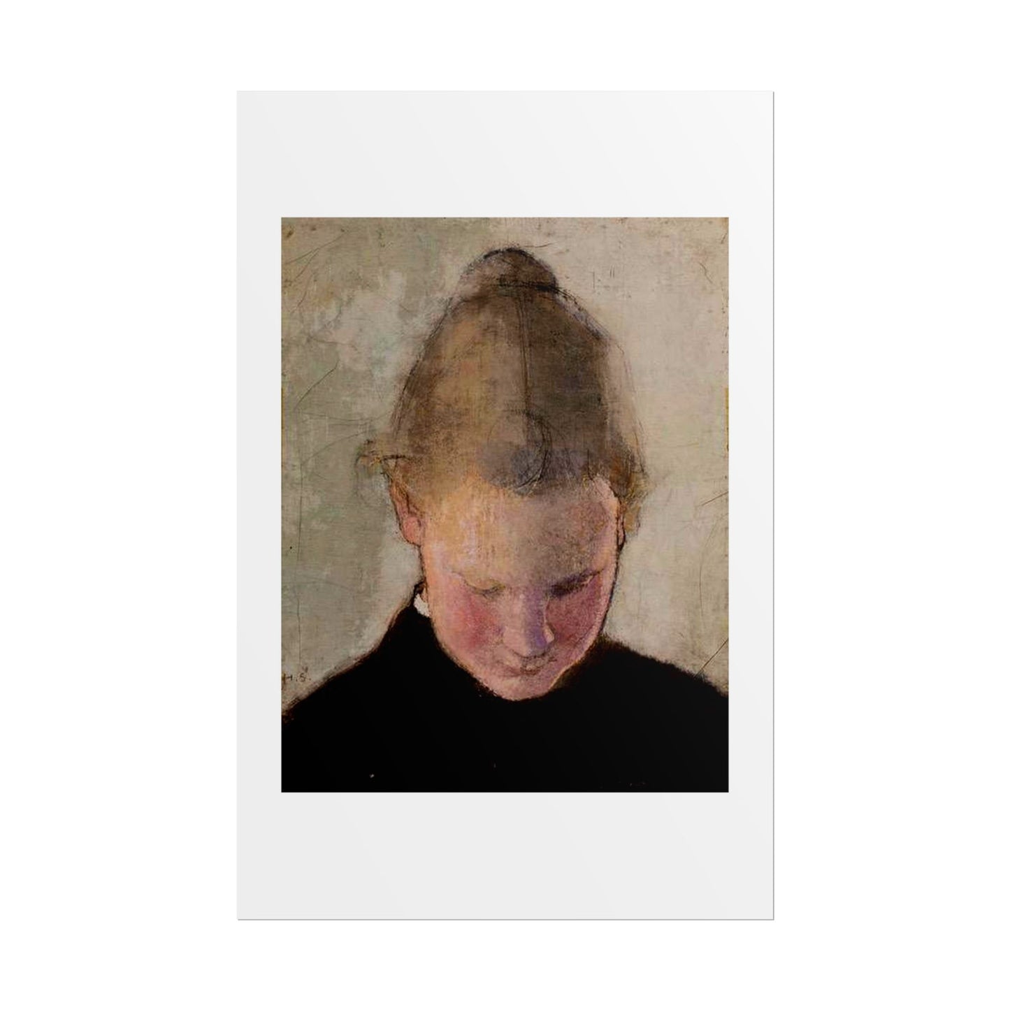 Lukeva tytto by Helena Schjerfbeck Wall Art Print