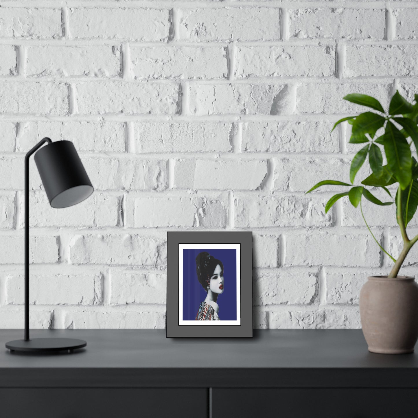 Geisha Portrait - Framed Paper Posters