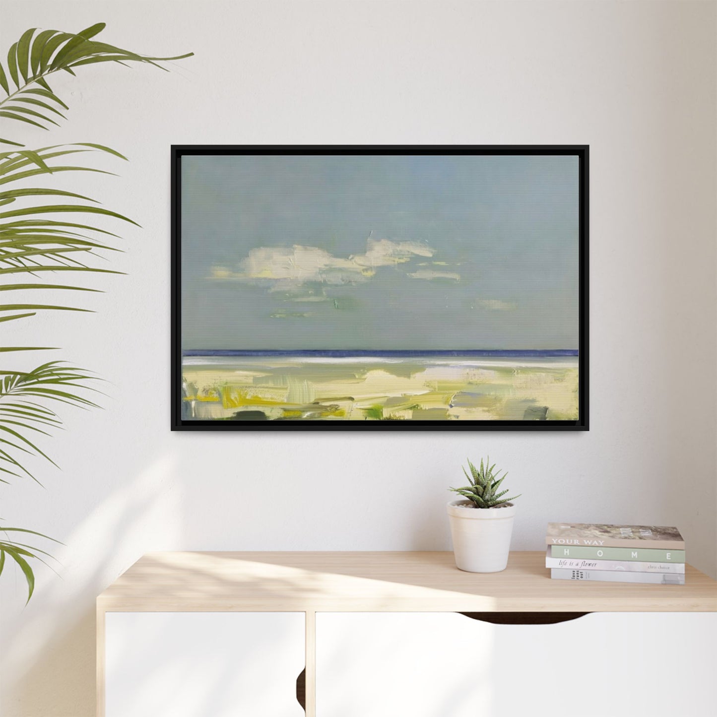 Coastal Calm Matte Canvas Framed Wall Art