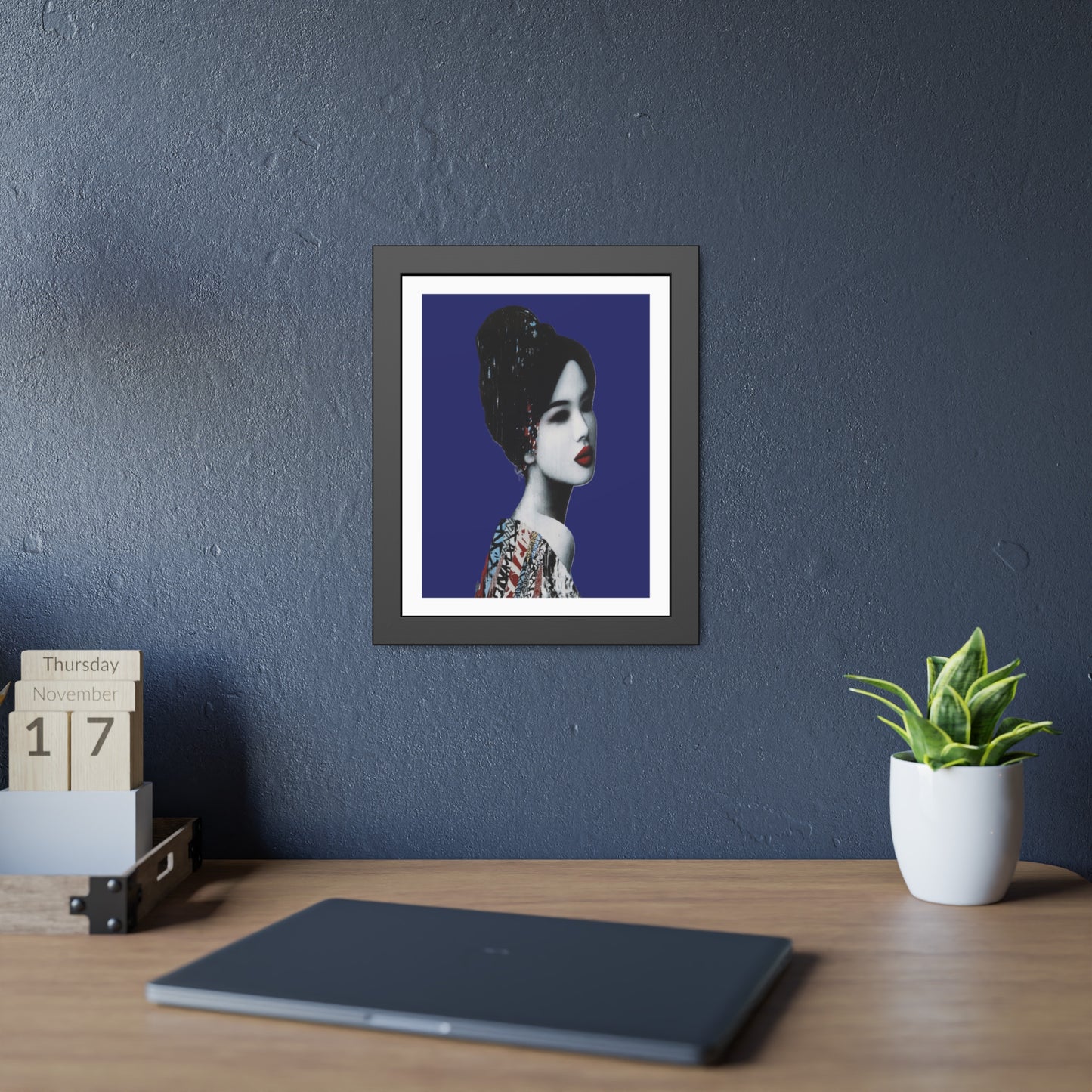 Geisha Portrait - Framed Paper Posters