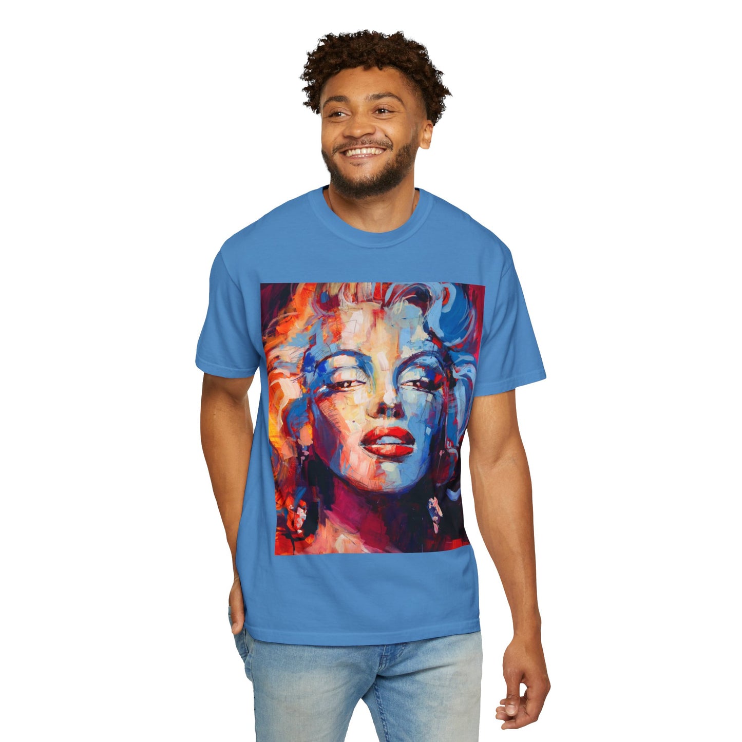 Artistic Pop Portrait T-Shirt — Colorful Marilyn-Inspired Graphic Tee