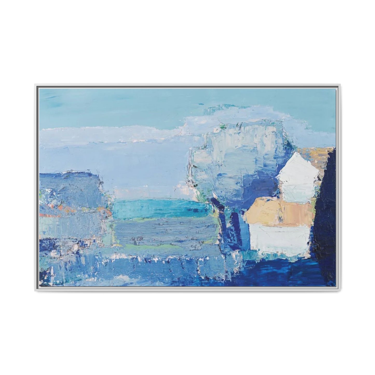 Paysage de Provence by Nicolas de Staël Framed Matte Canvas Seascape Wall Art Print