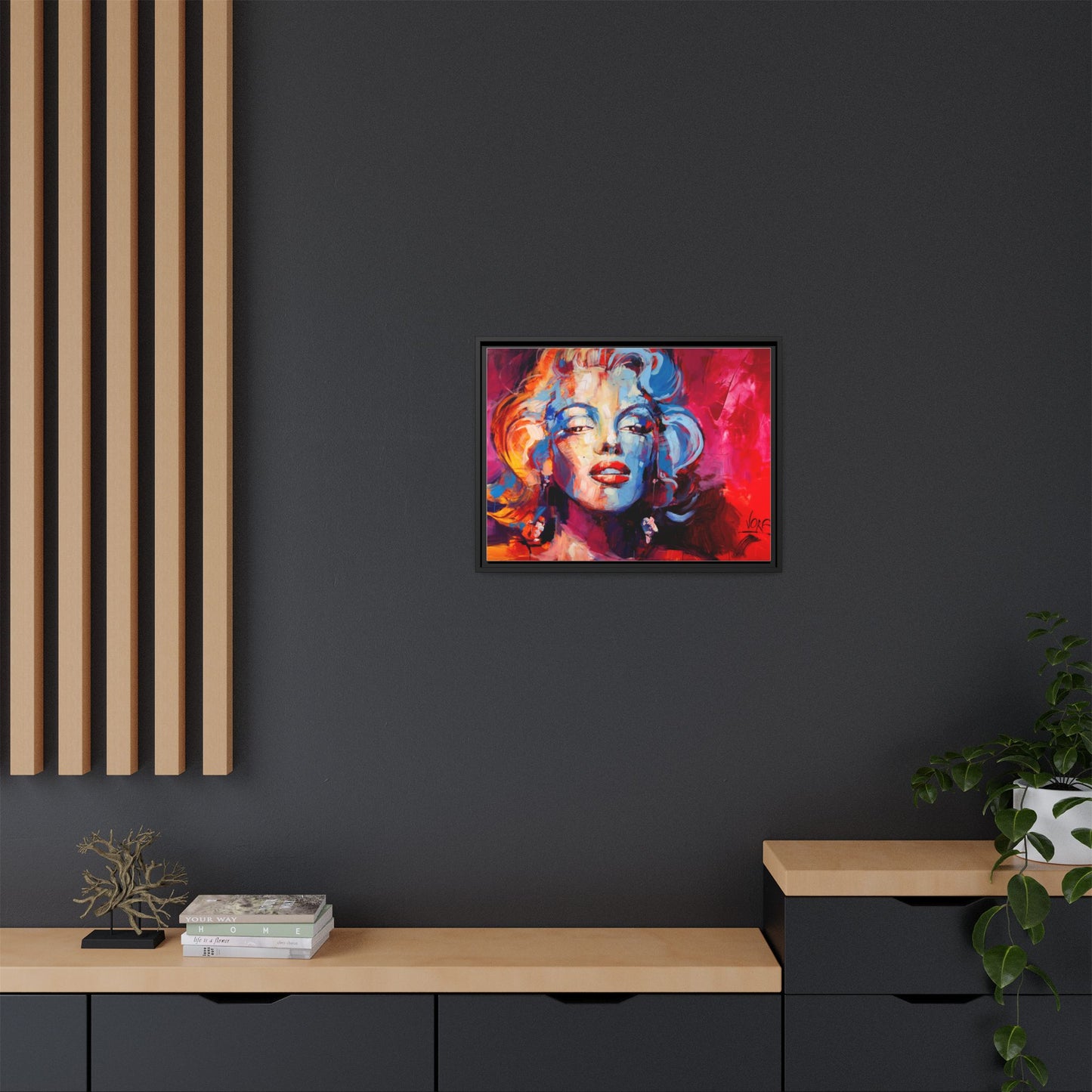 Marilyn Monroe attributed to Voke Matte Canvas Framed Wall Art