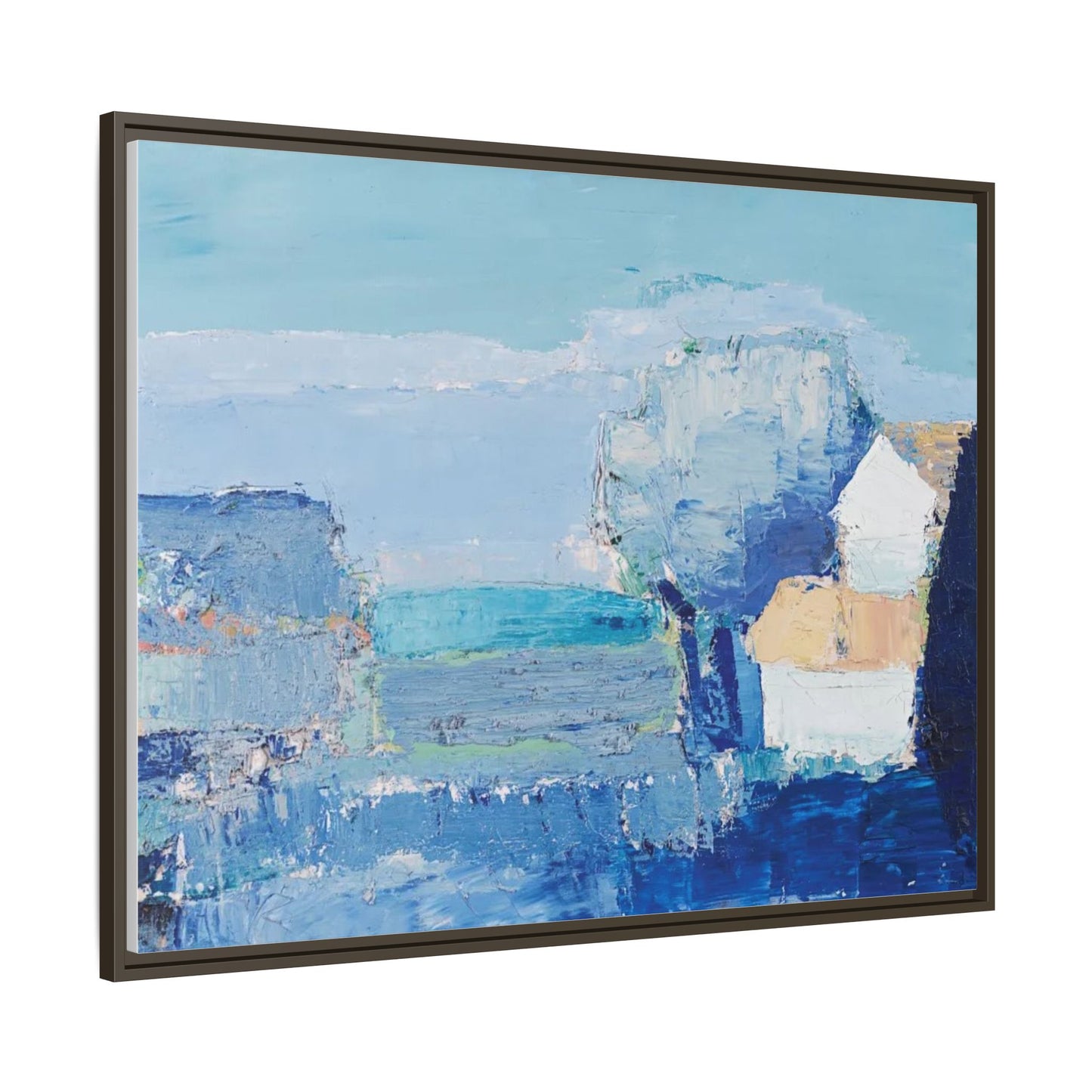 Paysage de Provence by Nicolas de Staël Framed Matte Canvas Seascape Wall Art Print