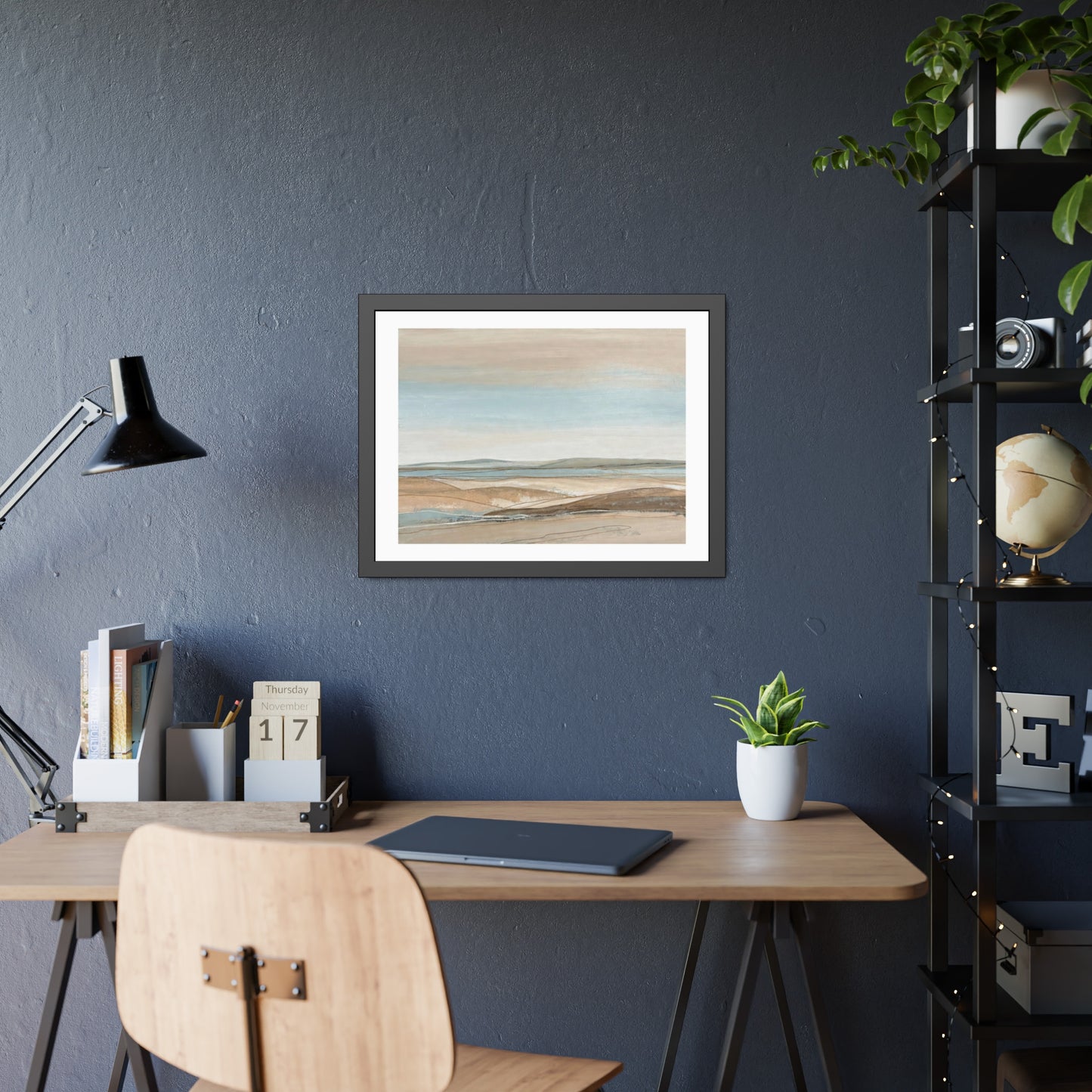 Coastal Pastel Landscape Framed Poster