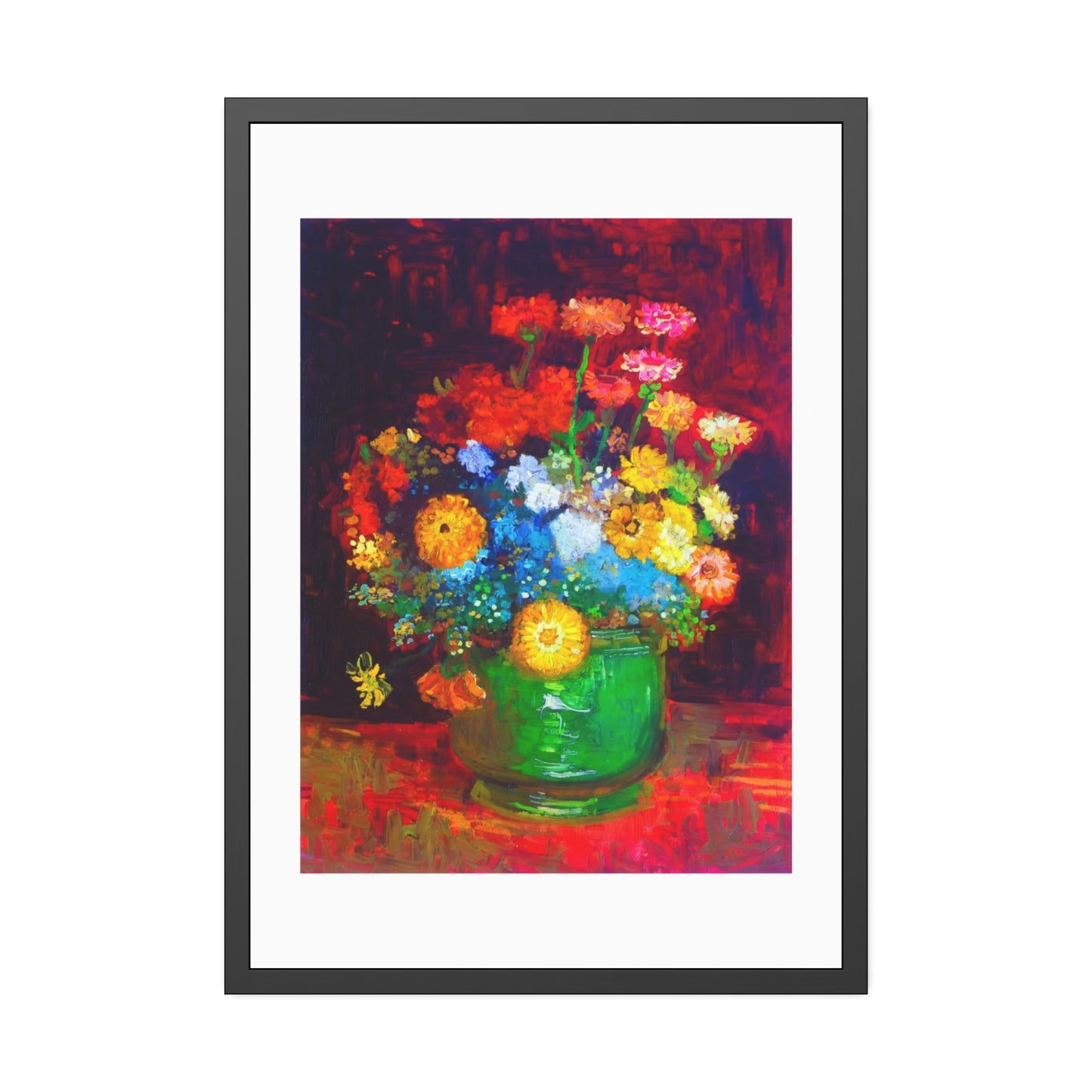 Framed Floral Poster — Colorful Bouquet Art Print
