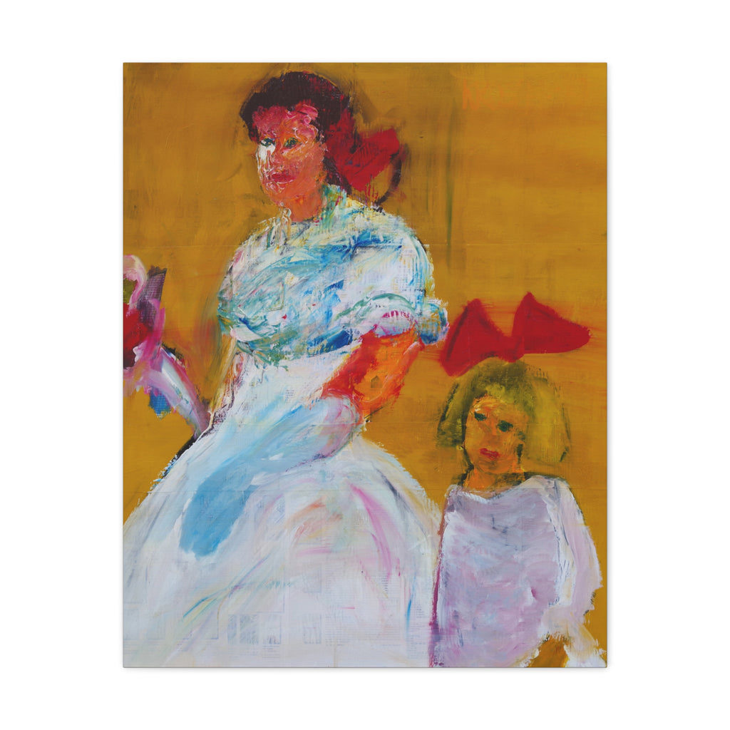 Bride and Bridesmaid by Unknown Artist Matte Canvas Wall Art Print