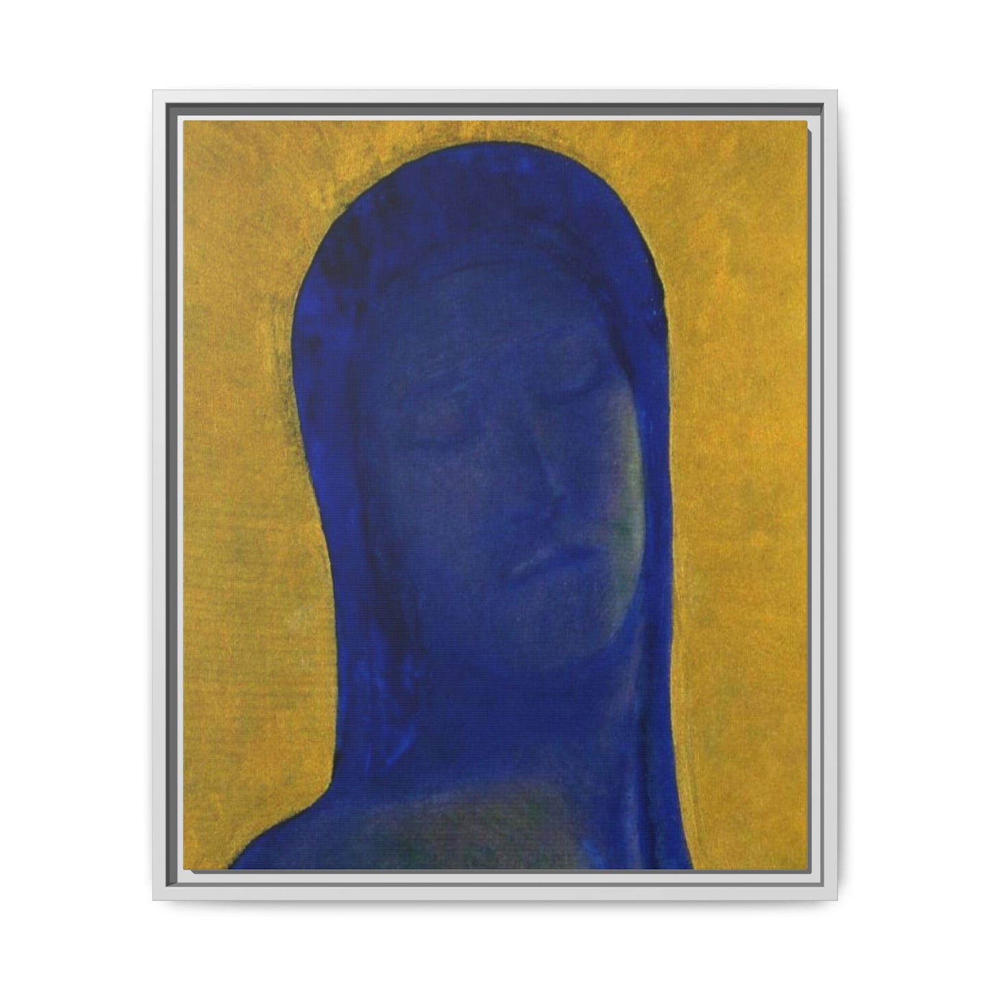 Closed Eyes by Odilon Redon Framed Matte Canvas Wall Art Print