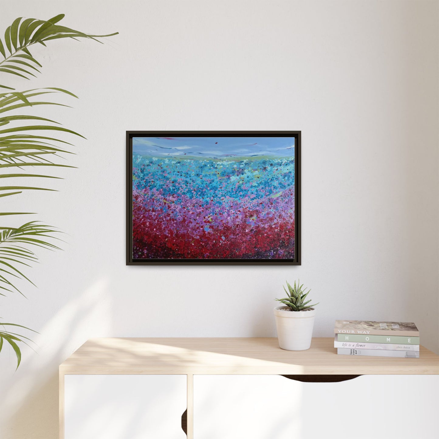 Bloom by Unknown Framed Matte Canvas Abstract Floral Field Wall Art
