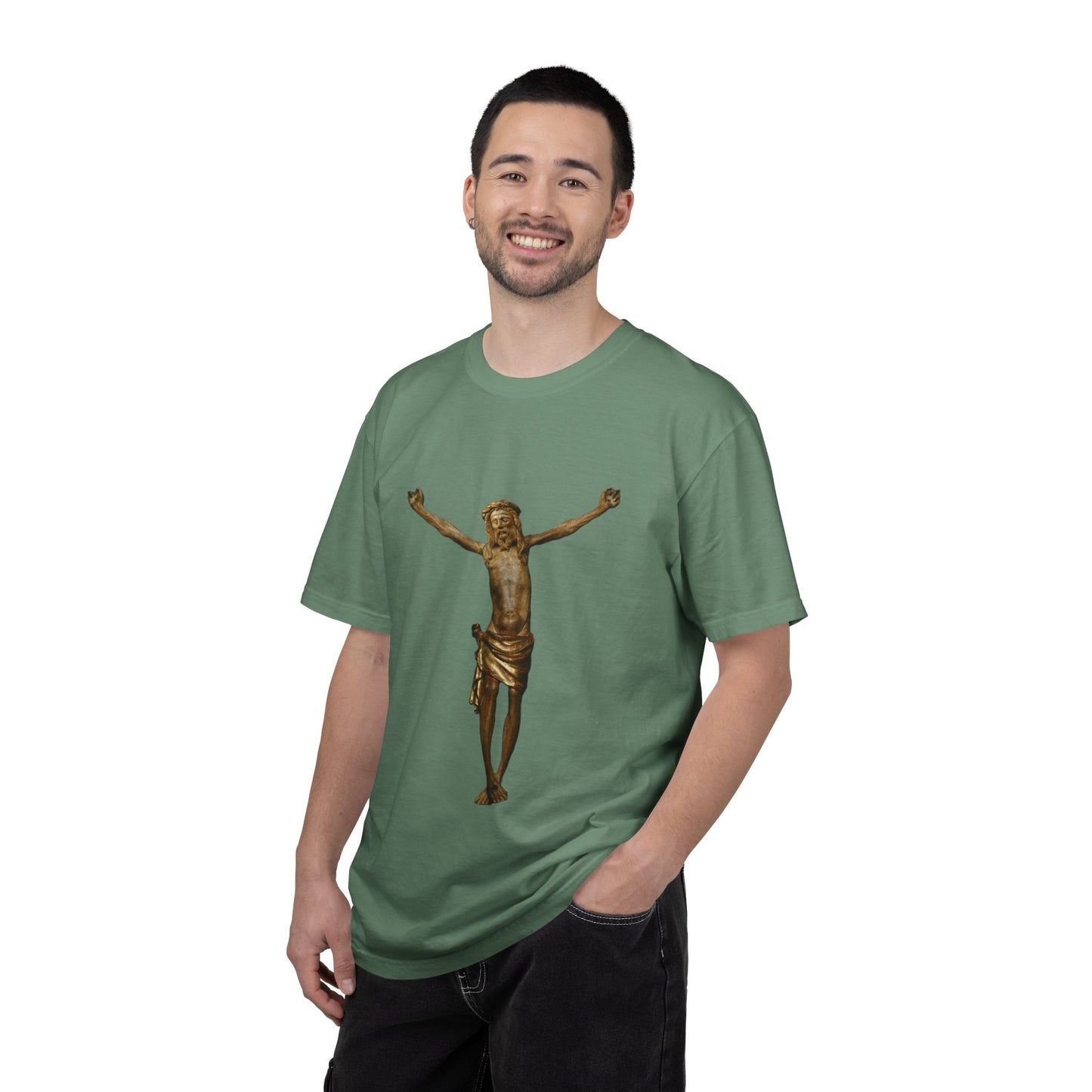 Unisex Christ on the cross Garment-Dyed T-shirt