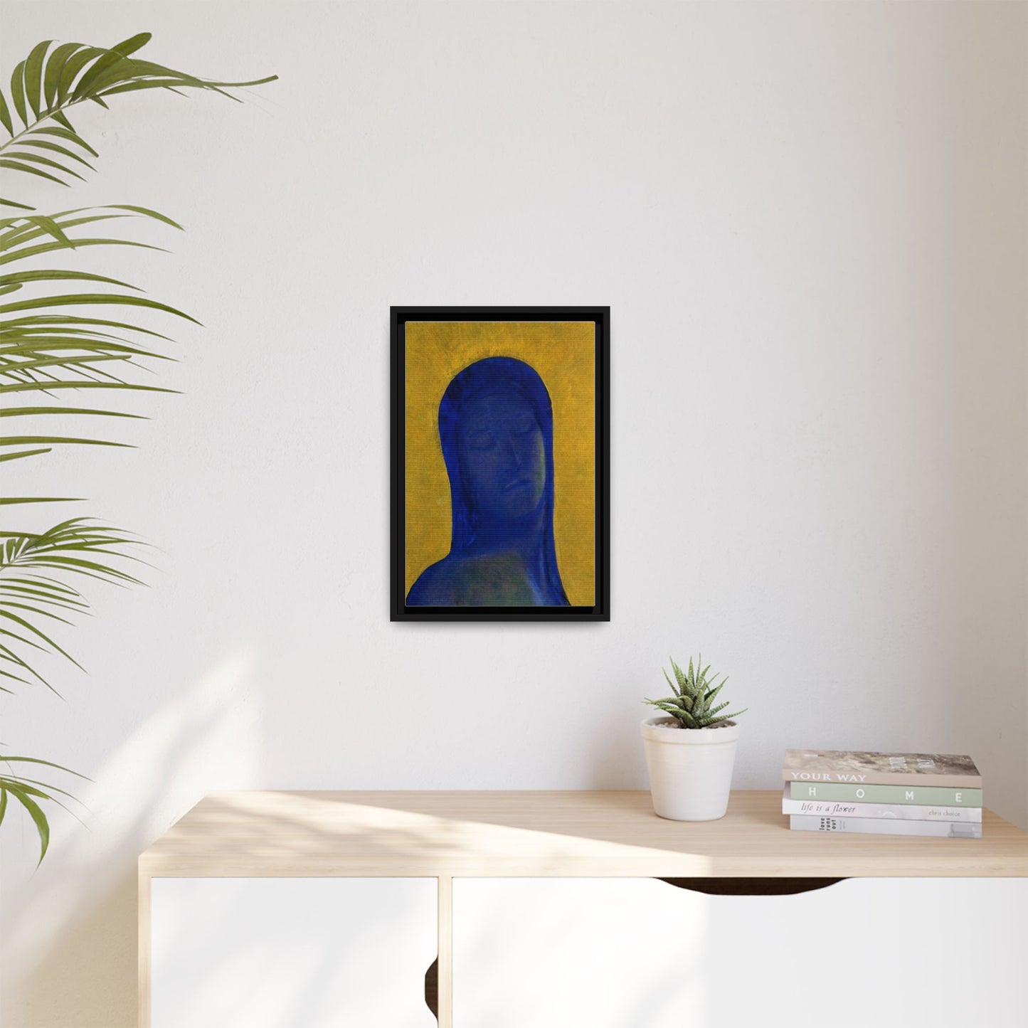 Closed Eyes by Odilon Redon Framed Matte Canvas Wall Art Print