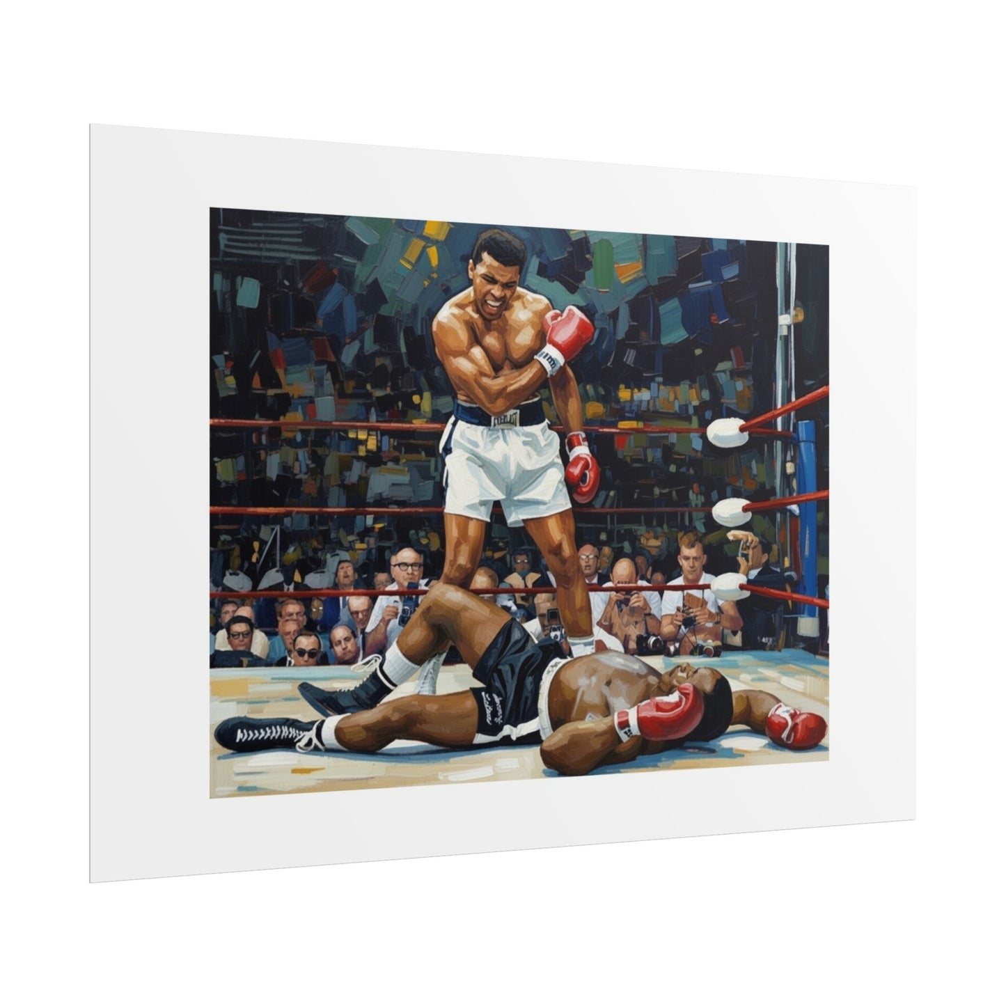 Muhammad Ali Knockout Boxing Poster — Rolled Sports Art Print