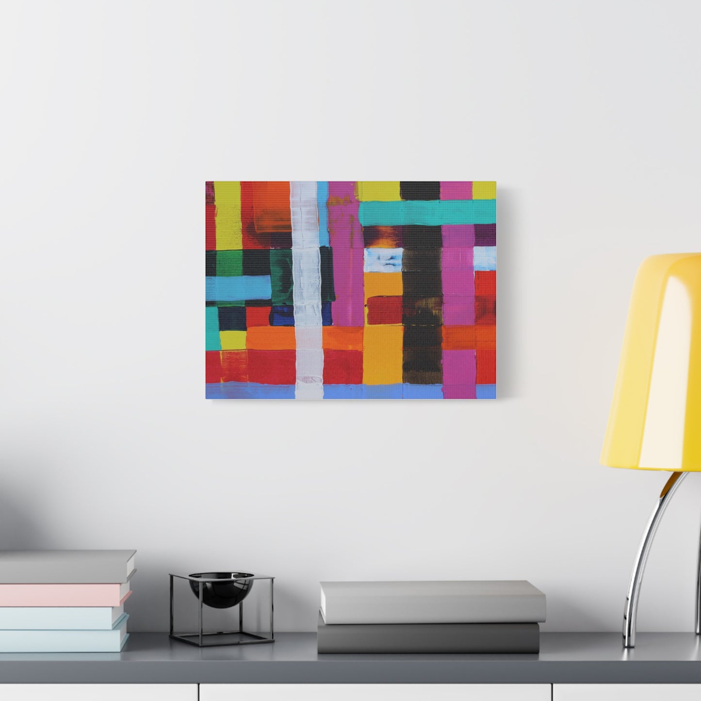 Farbfeld Malerei (Acryl) by Unknown Artist Matte Canvas Print Wall Art