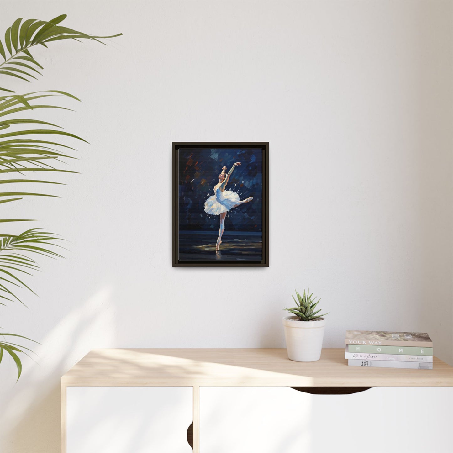 Ballerina Ballet Canvas Print — Framed Matte Wall Art
