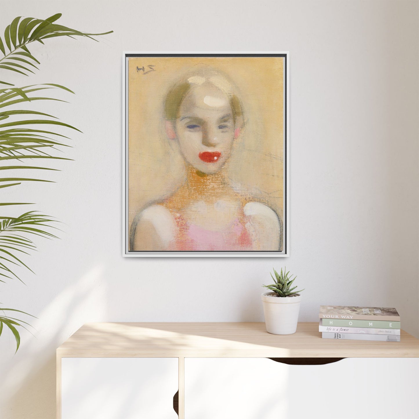 Circus Girl by Helene Schjerfbeck Framed Matte Canvas Portrait Art Print