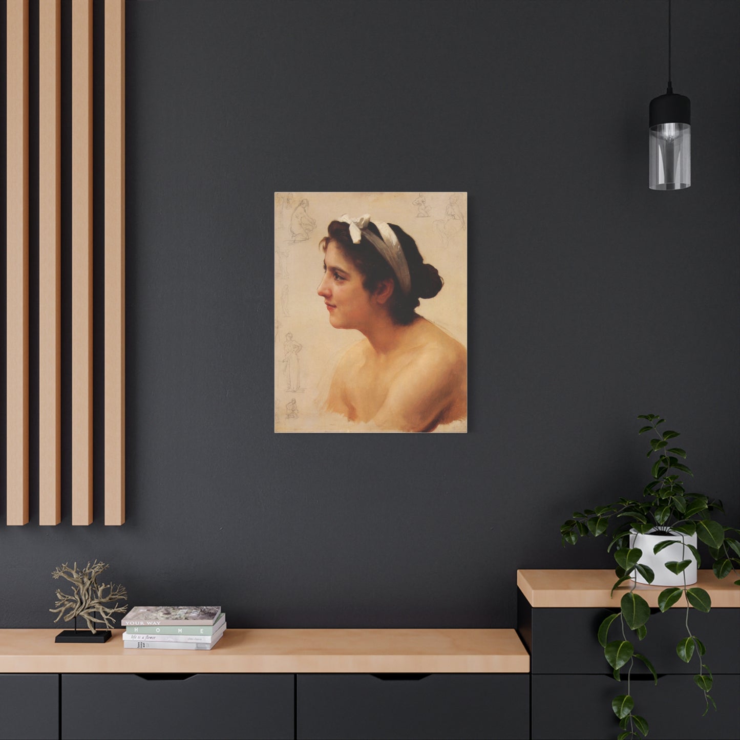 Study Of A Woman For Offering To Love by William Adolphe Bouguereau Canvas Print Matte Stretched