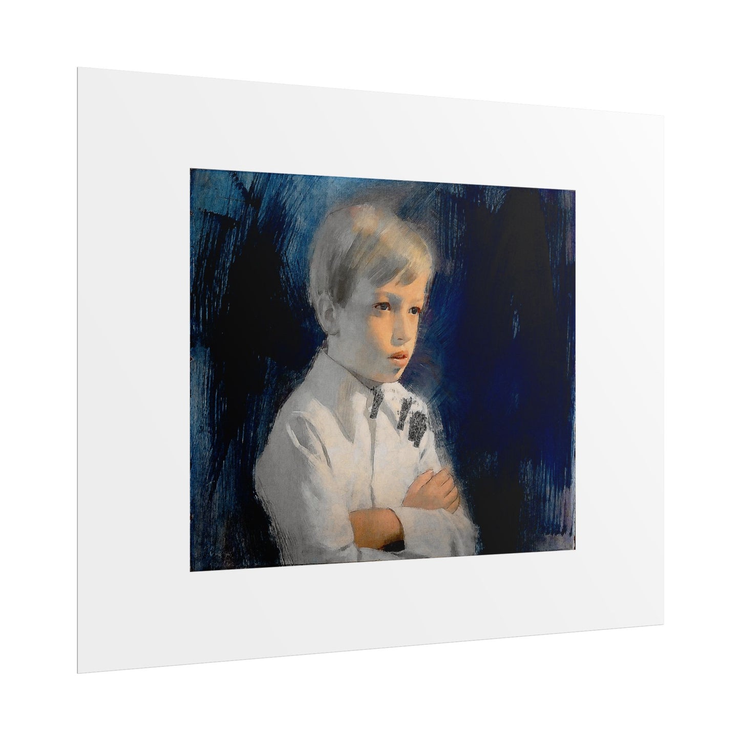 Painting of boy by Unknown Artist Wall Art Print