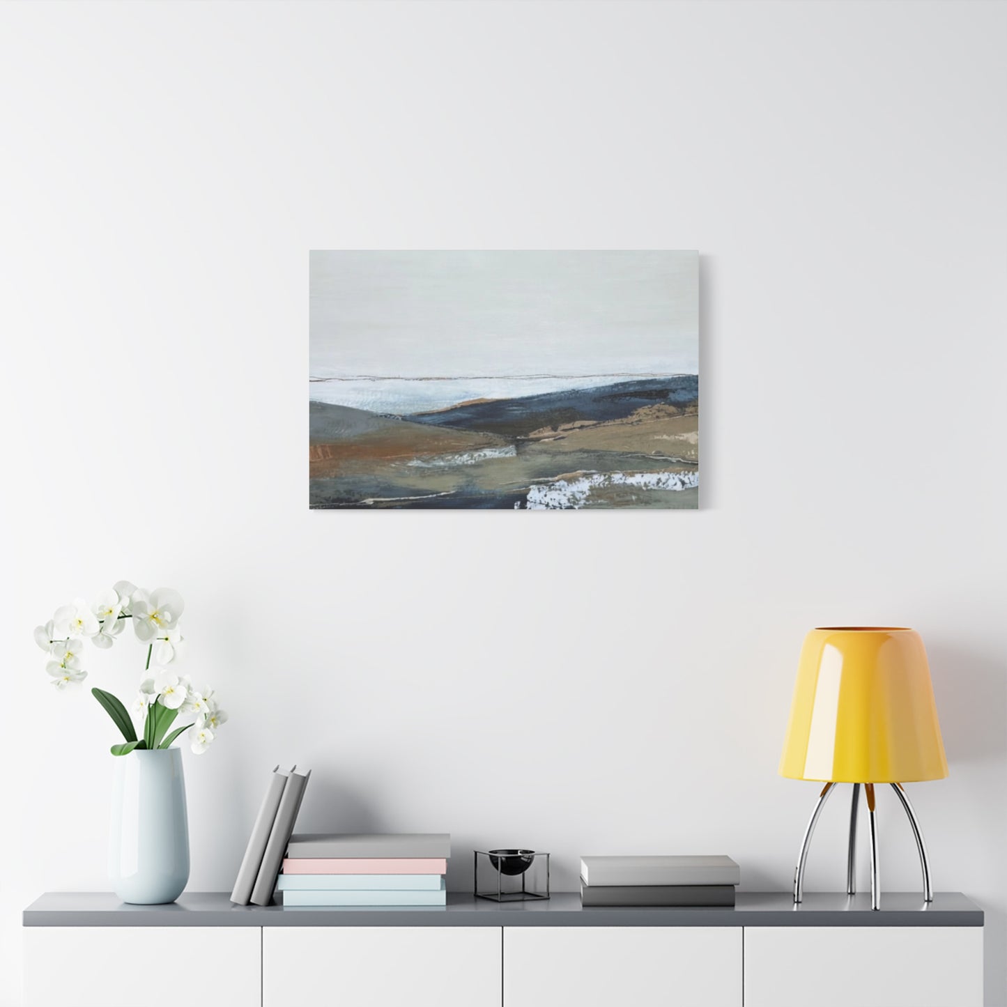Abstract Coastal Landscape Canvas — Stretched Matte Wall Art