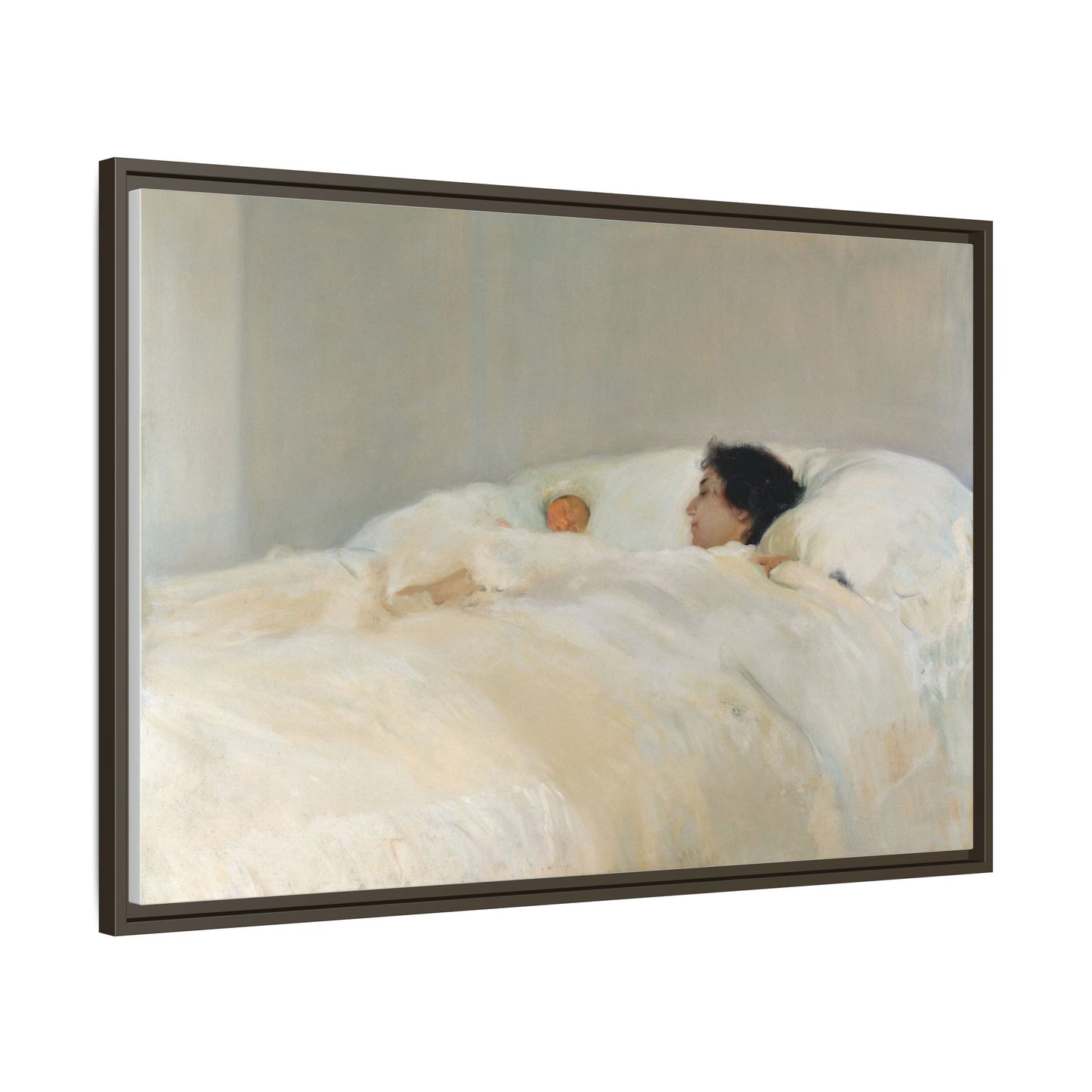 Mother by Joaquin Sorolla y Bastida Framed Matte Canvas Wall Art Print