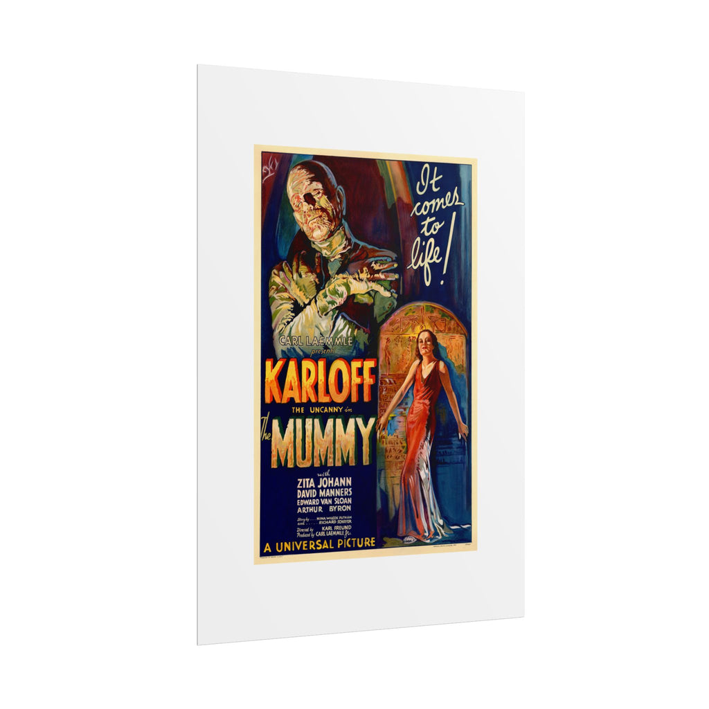 The Mummy 1932 film poster by Karoly Grosz Wall Art Print (Karloff "It Comes to Life!")