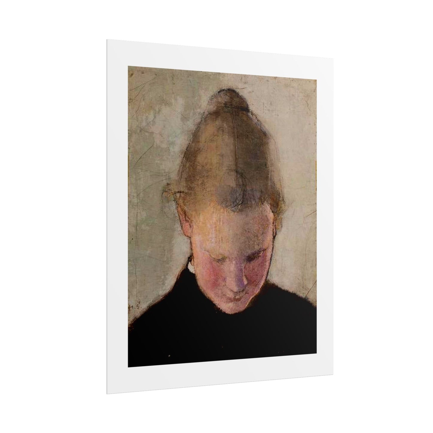 Lukeva tytto by Helena Schjerfbeck Wall Art Print