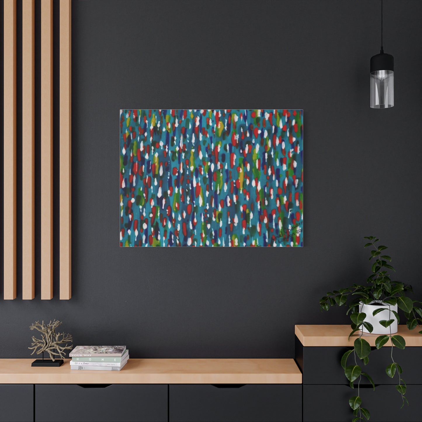 Colours Of The Soul Reflecting On Water by Ariel Chavarro Avila Matte Canvas Wall Art