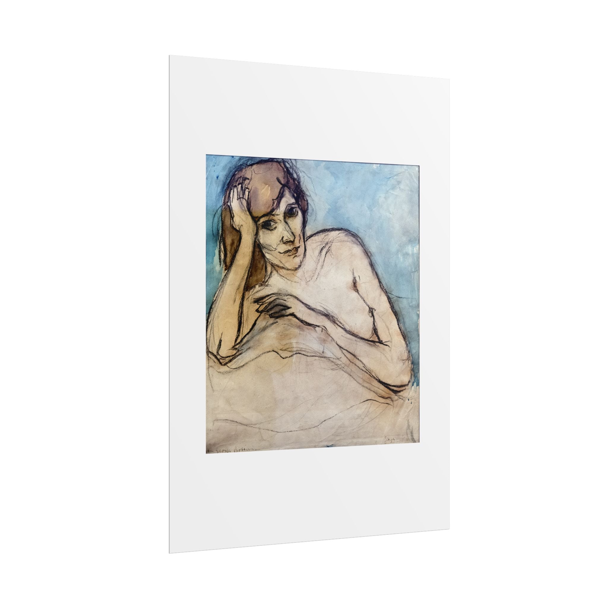 (Albi) Portrait de femme nue by Georges Bottini Wall Art Print