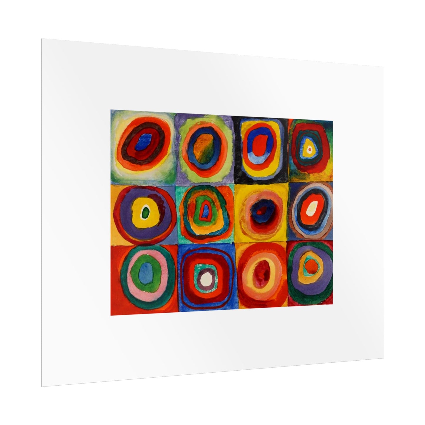 Colour Study, Squares with Concentric Circles by Vassily Kandinsky Wall Art Print