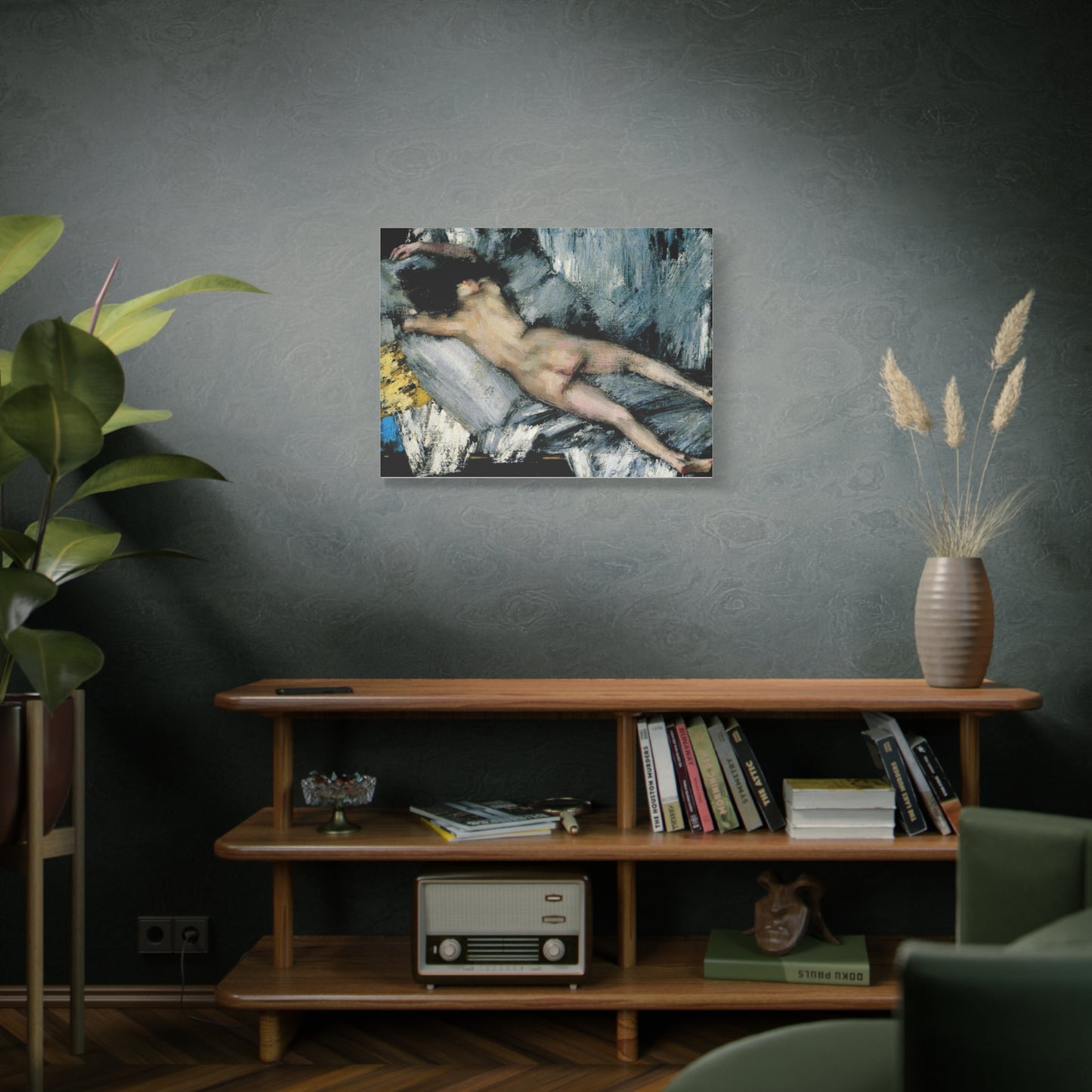 Nude in the Studio by János Vaszary Matte Stretched Canvas: Wall Art Poster