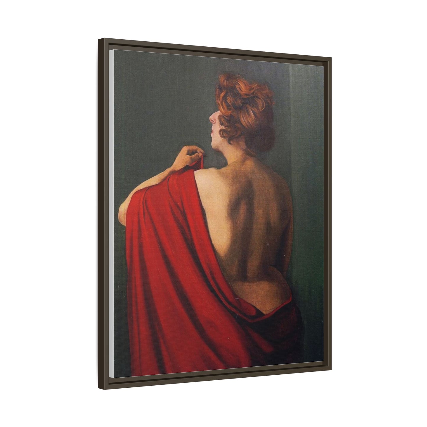 Femme au châle rouge by Félix Vallotton Framed Matte Canvas Wall Art Print