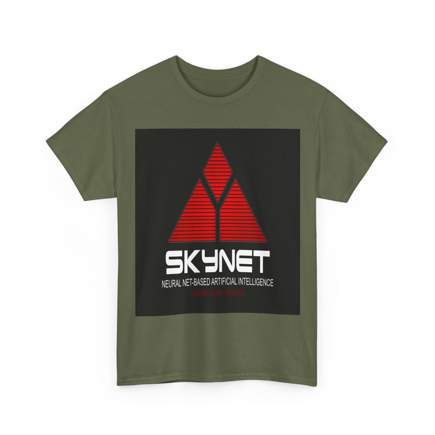 Skynet Logo Tee — Retro Red AI Graphic T-Shirt