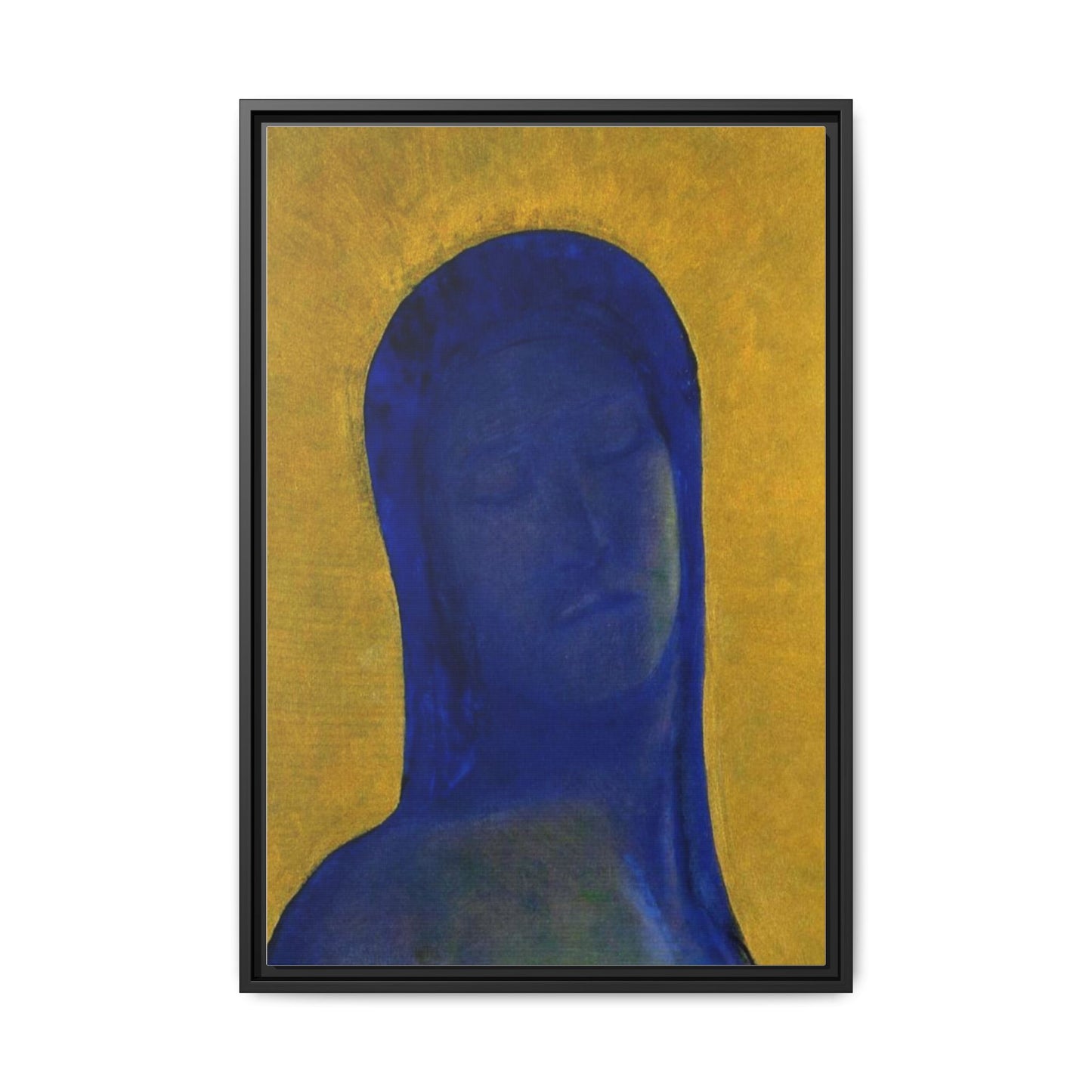 Closed Eyes by Odilon Redon Framed Matte Canvas Wall Art Print