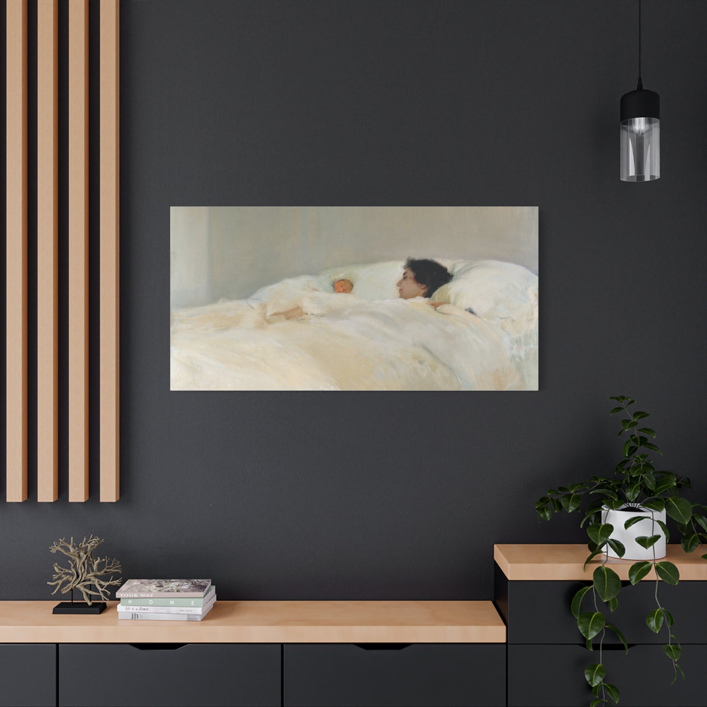 Mother by Joaquin Sorolla y Bastida Art Canvas Print — Serene Nursery Wall Decor