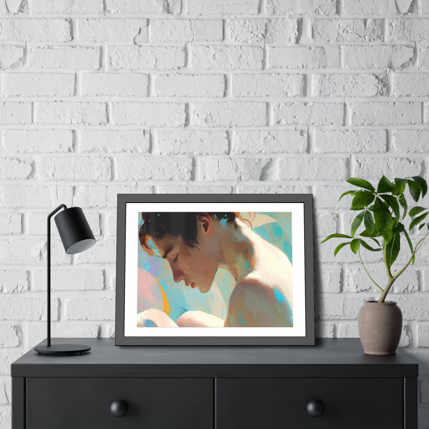Framed Art Poster — Serene Portrait Print for Home Decor