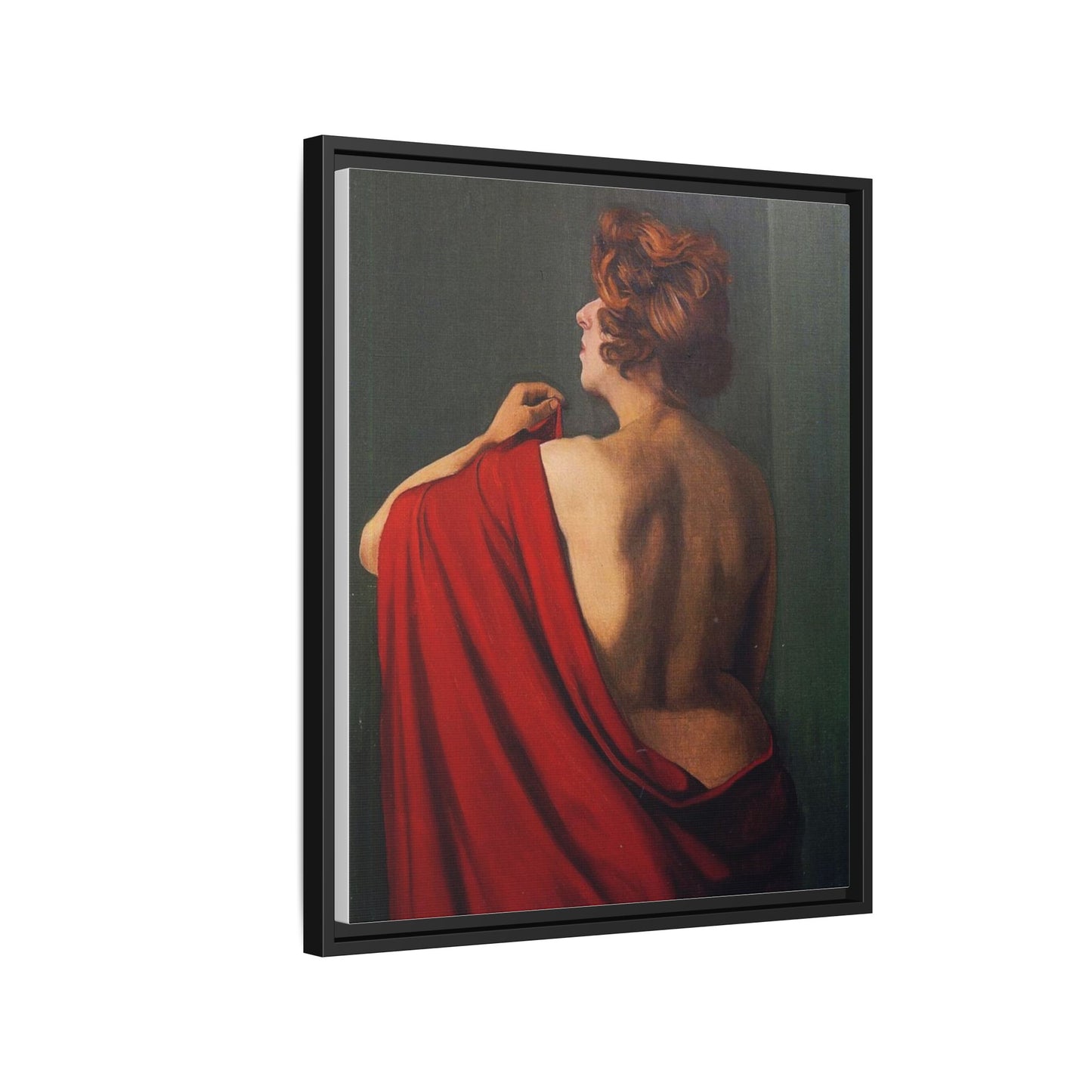 Femme au châle rouge by Félix Vallotton Framed Matte Canvas Wall Art Print