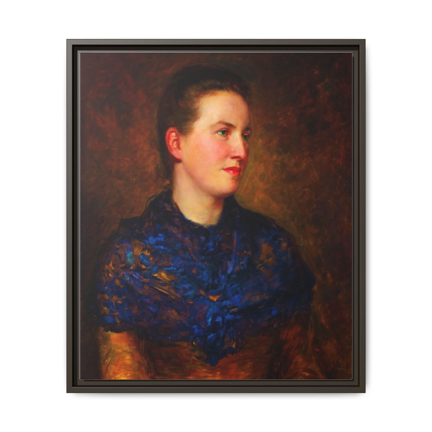 Framed Matte Canvas Portrait Print — Classic Victorian Woman Wall Art