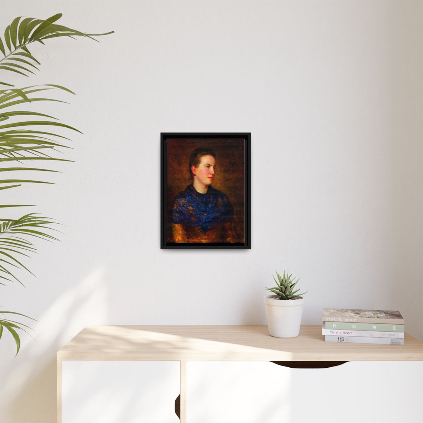 Framed Matte Canvas Portrait Print — Classic Victorian Woman Wall Art