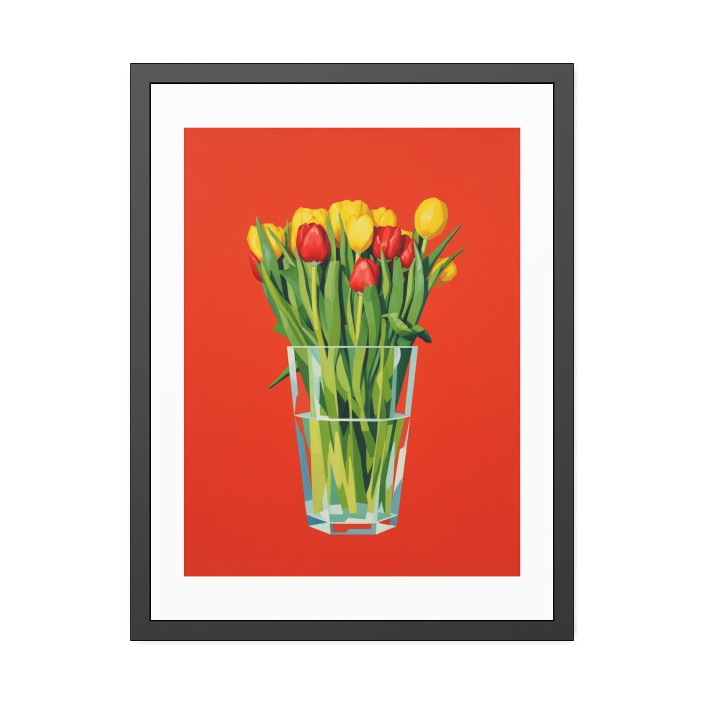 Tulip Bouquet Framed Poster — Bright Floral Wall Art