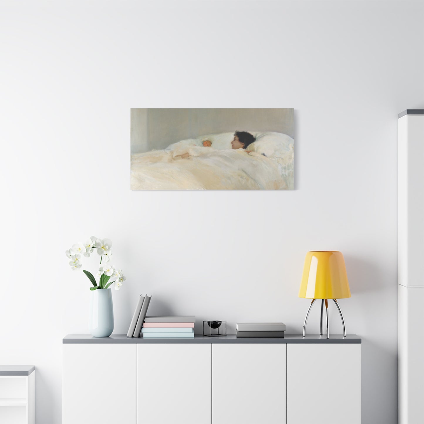 Mother by Joaquin Sorolla y Bastida Art Canvas Print — Serene Nursery Wall Decor
