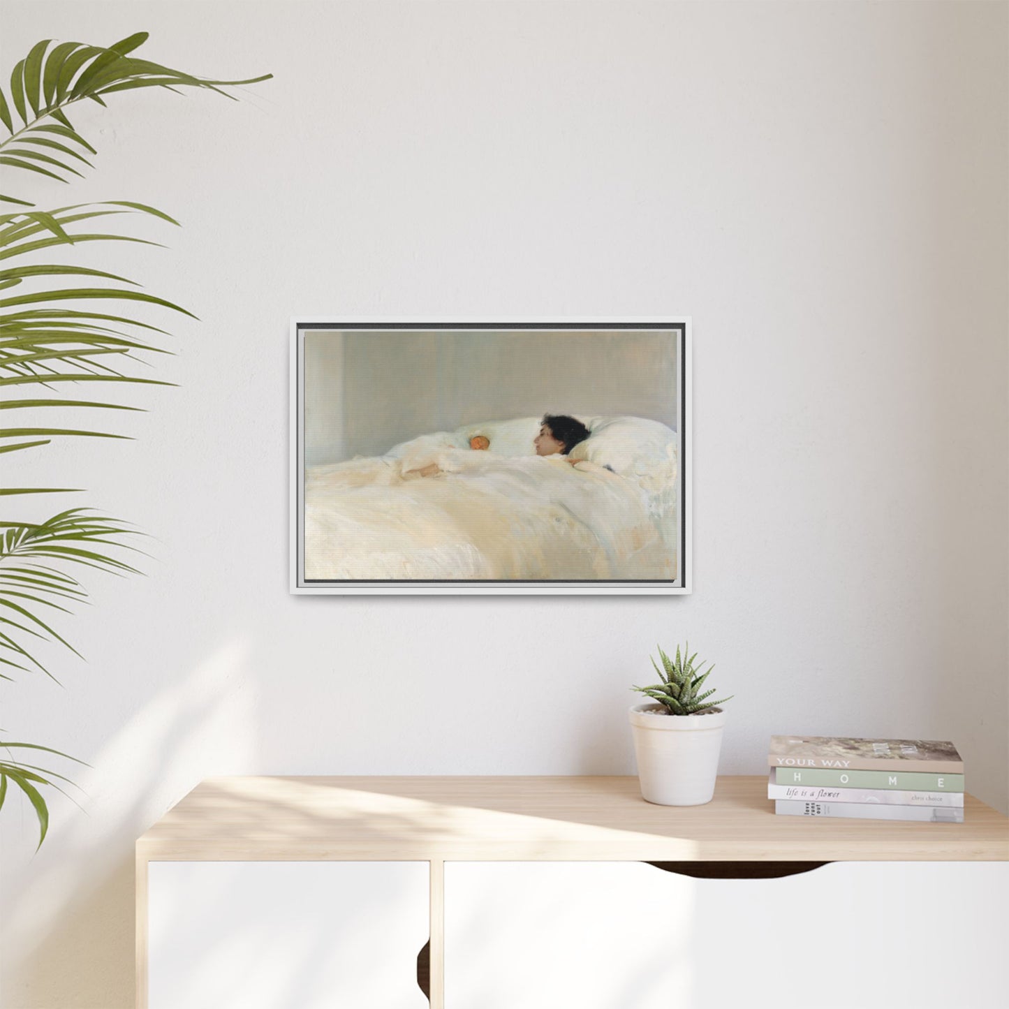 Mother by Joaquin Sorolla y Bastida Framed Matte Canvas Wall Art Print
