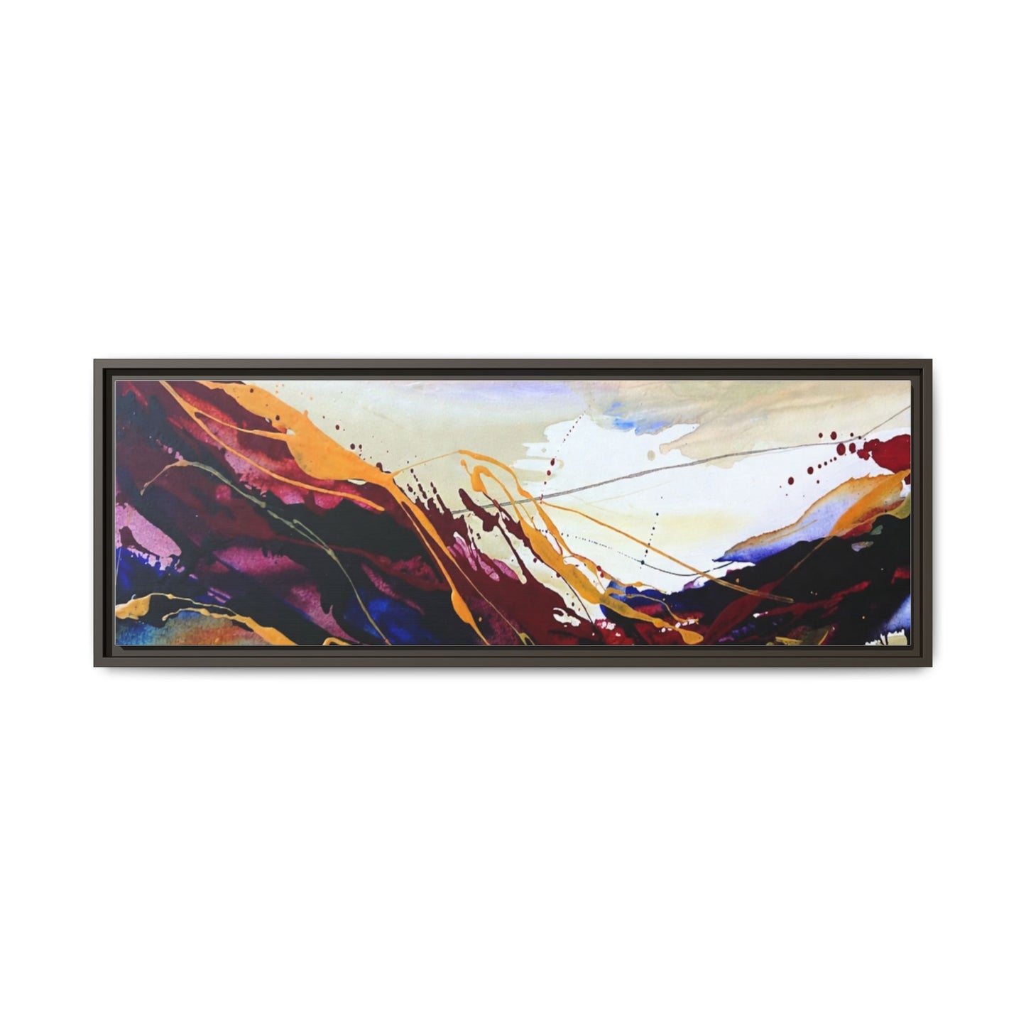 Abstract Flow Matte Canvas Framed Wall Art
