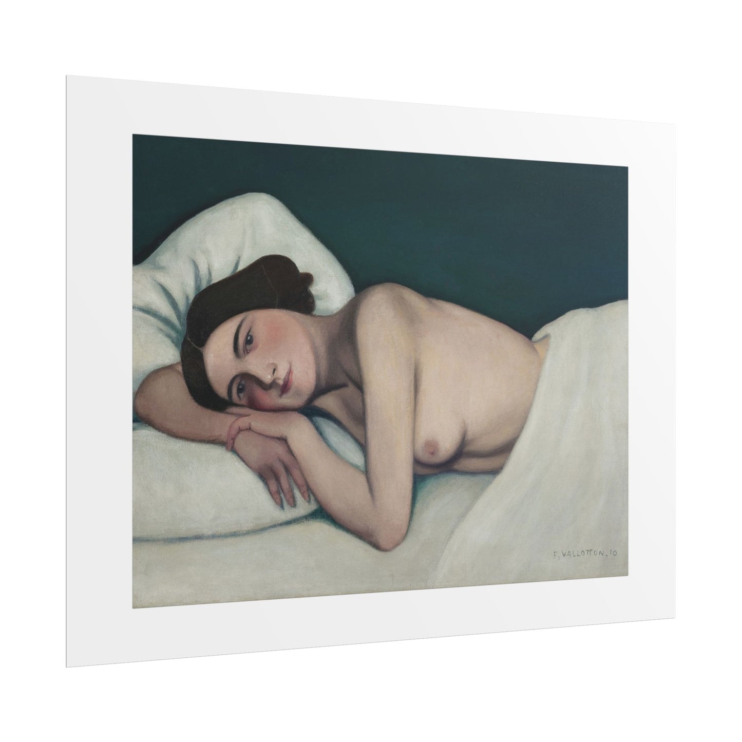 Nu au lit by Félix Vallotto  Wall Art Print