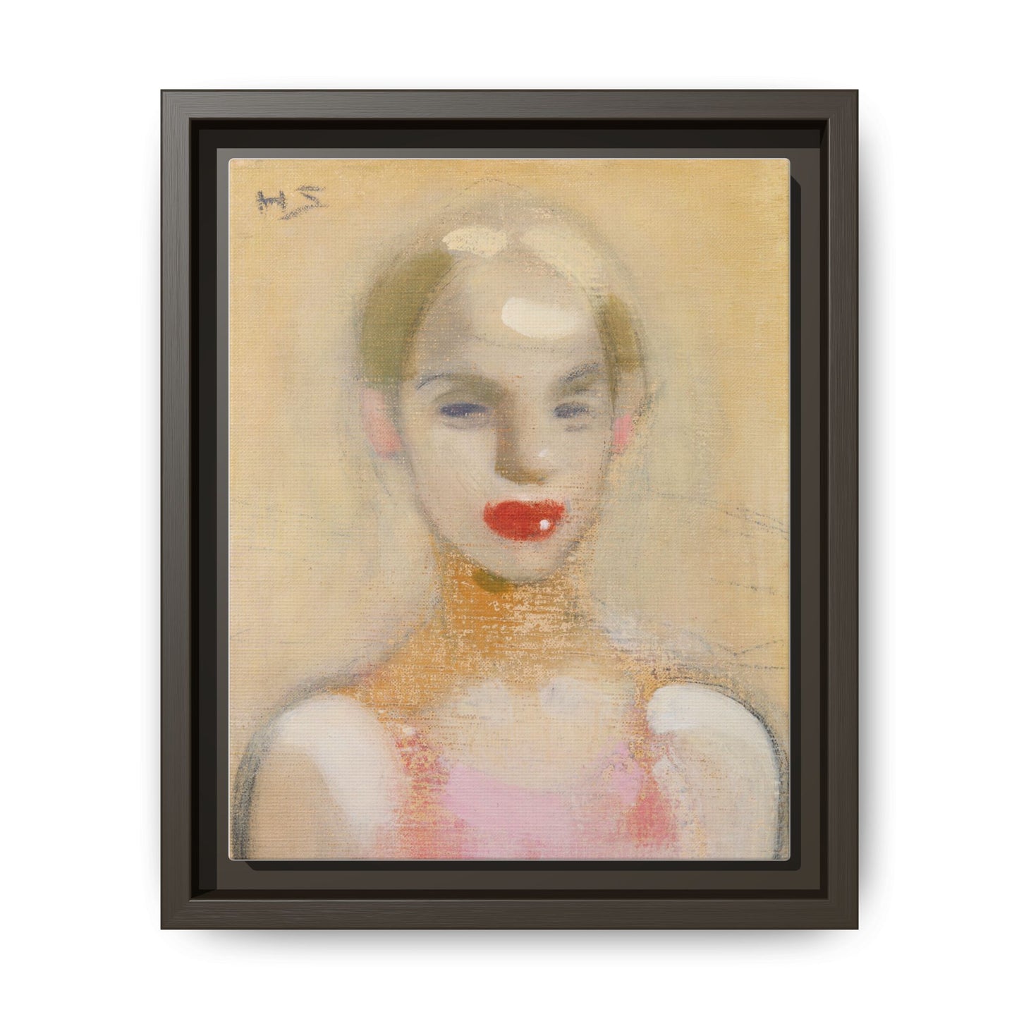 Circus Girl by Helene Schjerfbeck Framed Matte Canvas Portrait Art Print