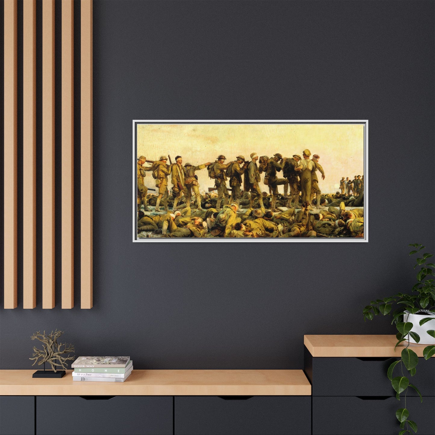 Gassed by John Singer Sargent (RA) Framed Matte Canvas Print