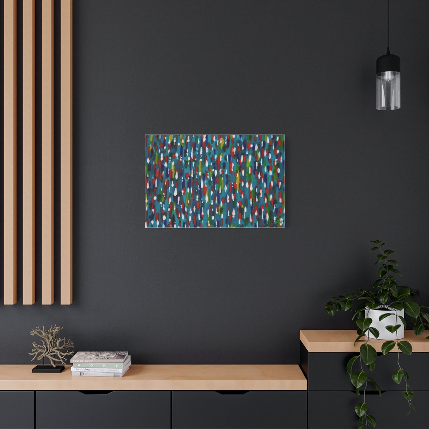 Colours Of The Soul Reflecting On Water by Ariel Chavarro Avila Matte Canvas Wall Art