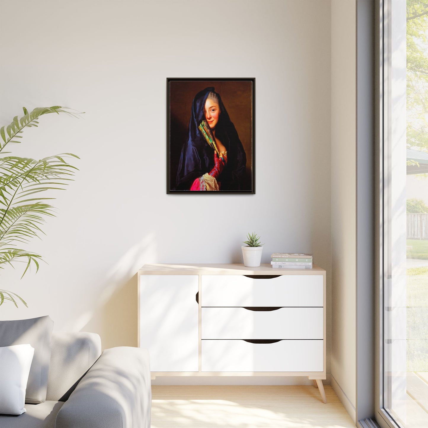 Framed Matte Canvas Wall Art — Classical Portrait Print
