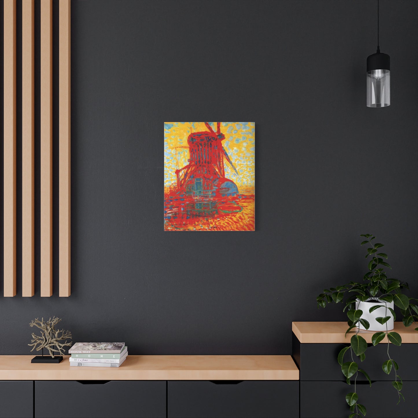 Mill by Sunlight by Piet Mondrian Canvas Wall Art Print