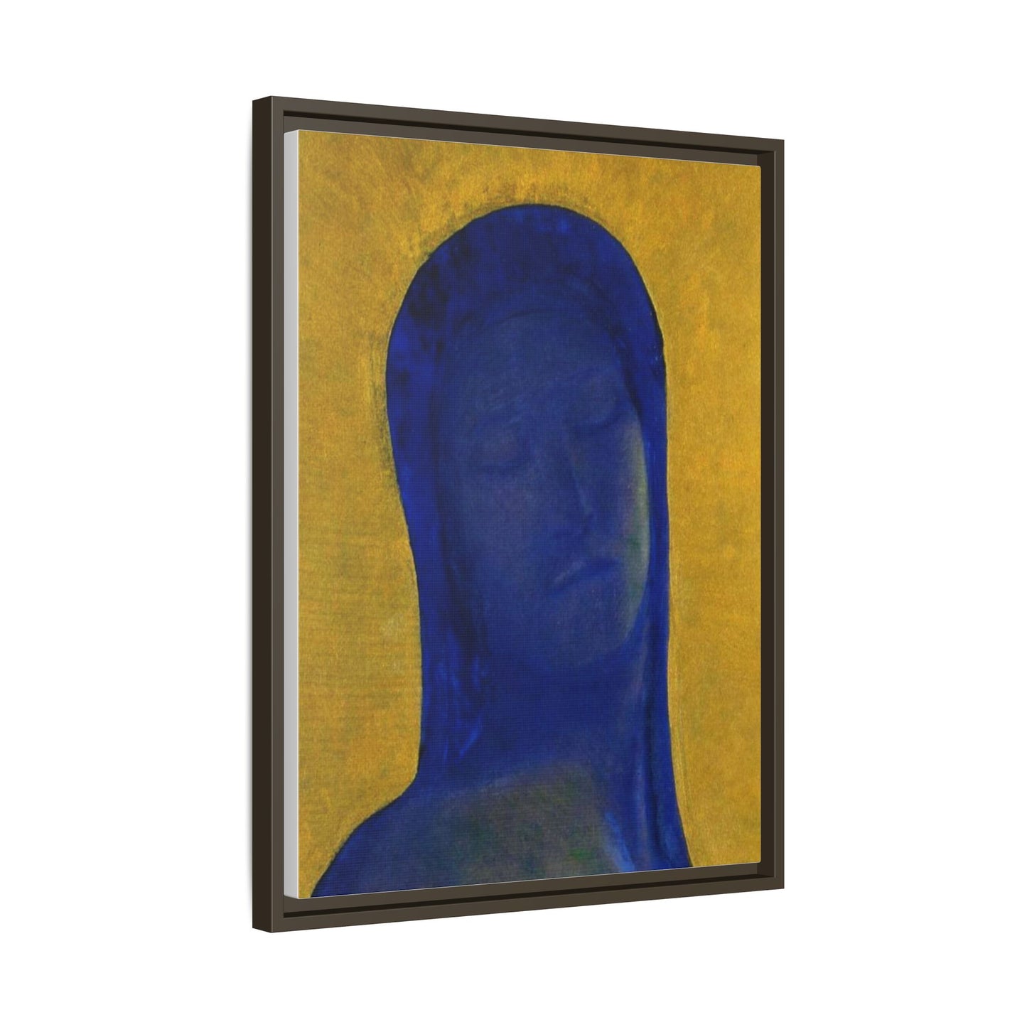 Closed Eyes by Odilon Redon Framed Matte Canvas Wall Art Print
