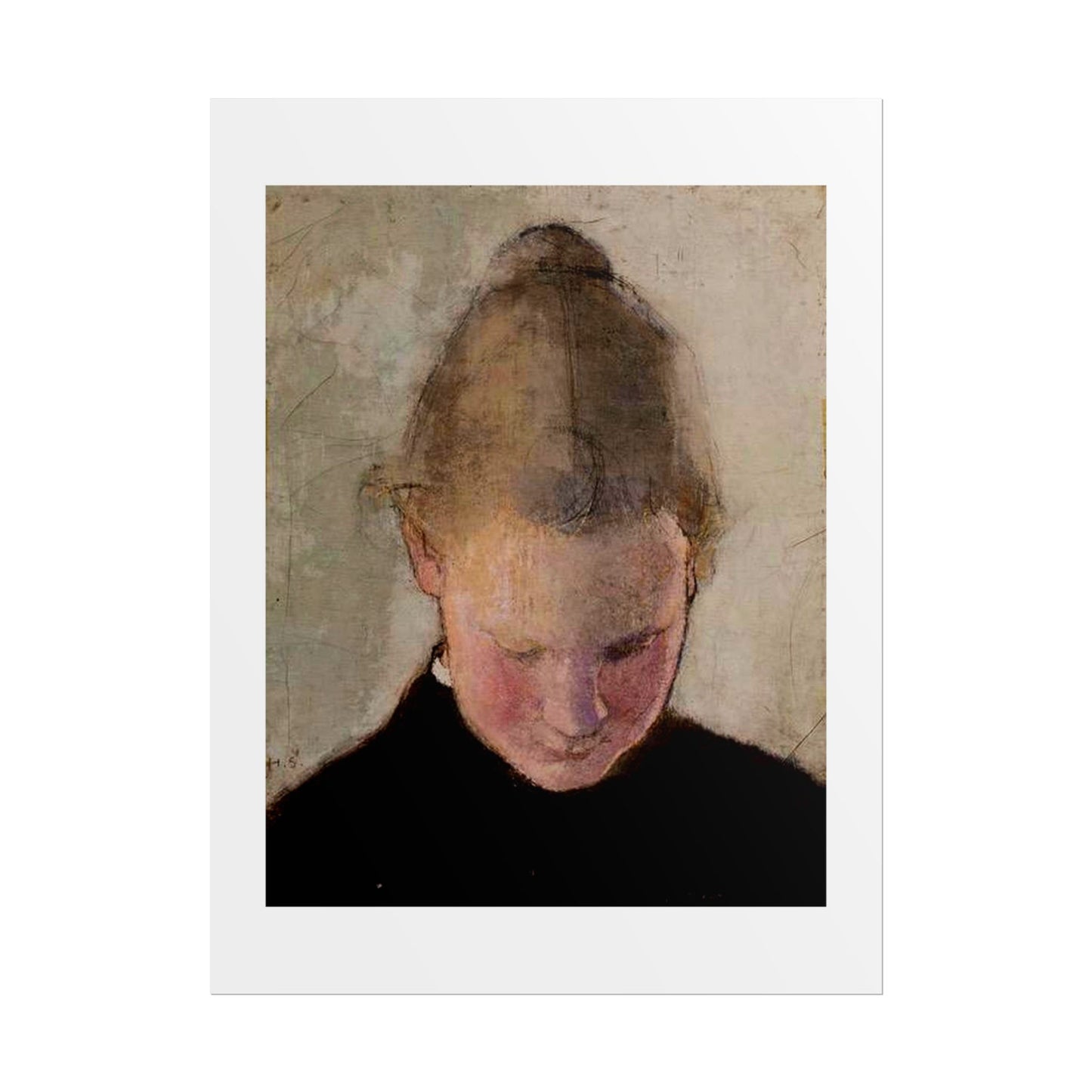 Lukeva tytto by Helena Schjerfbeck Wall Art Print