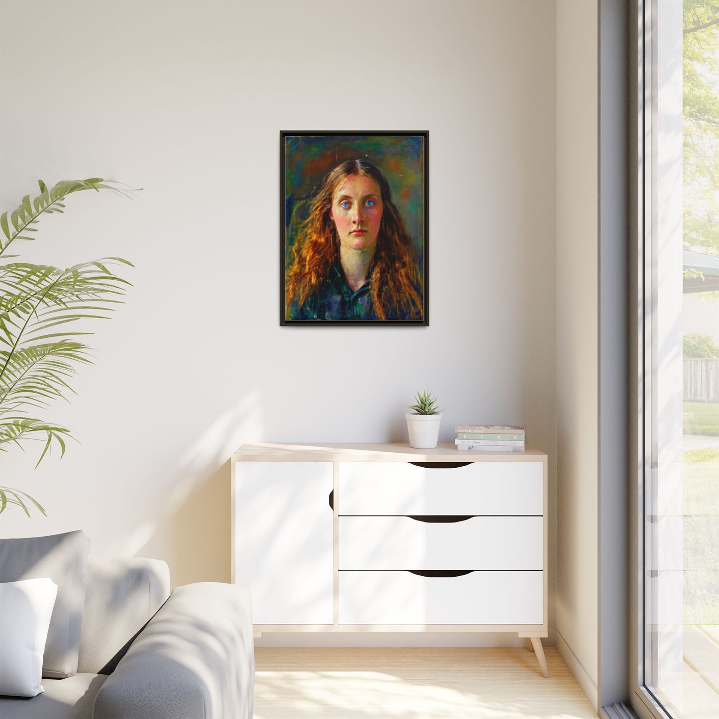 Framed Matte Canvas Print — Vintage Portrait Art